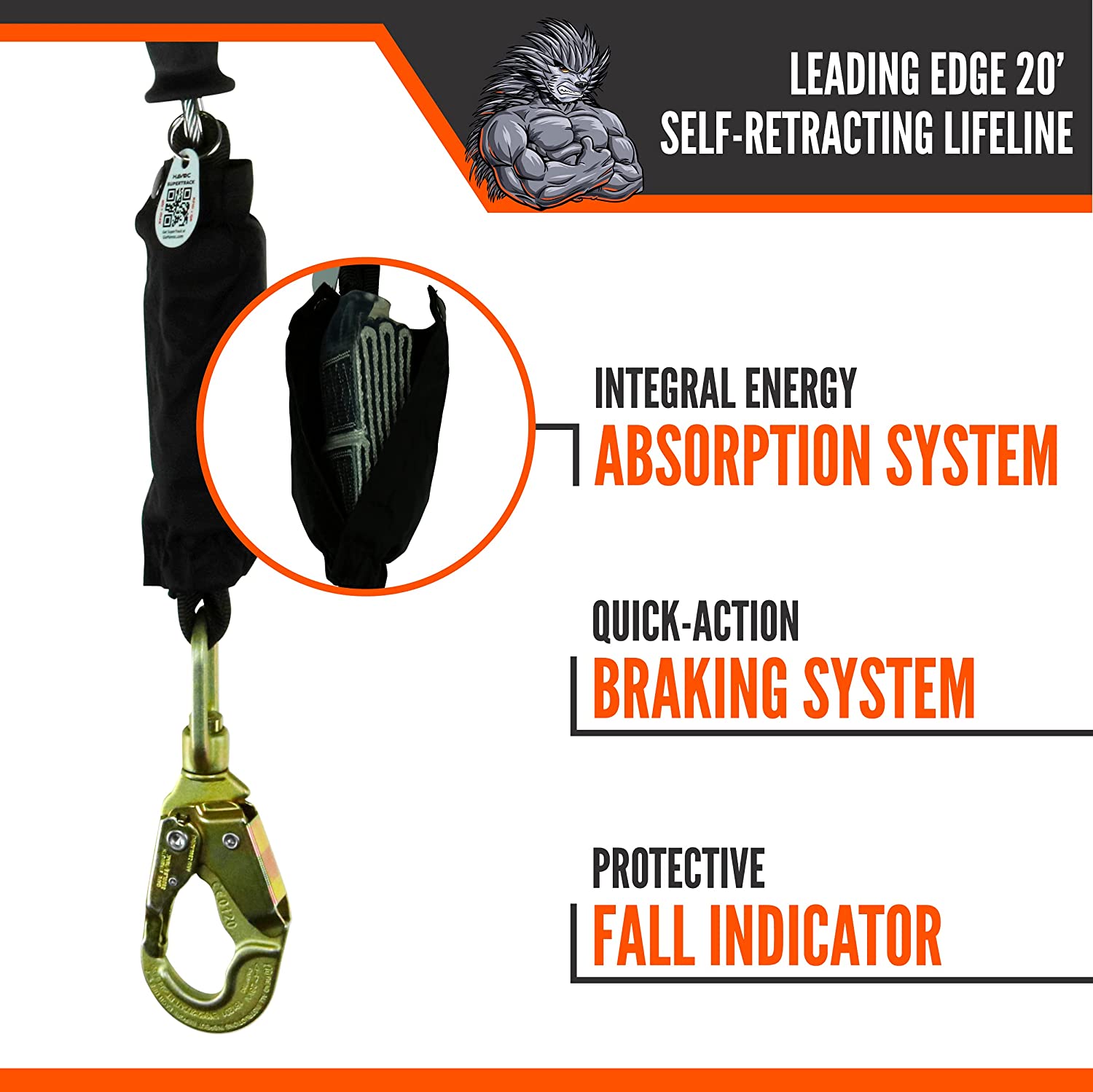 EDGEHOG SRL W/ SNAP HOOK, CLASS 2