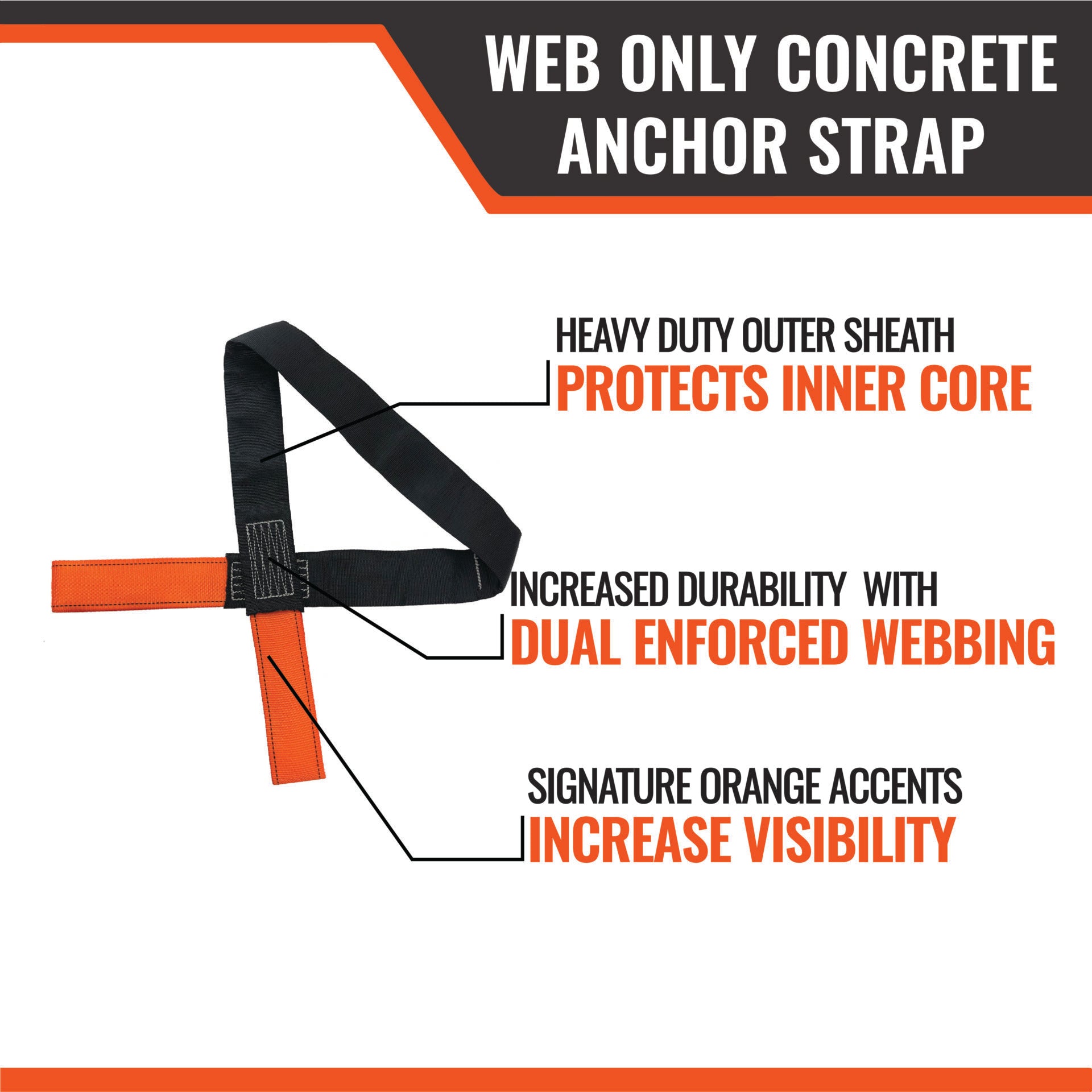 4’ Malta Dynamics Concrete Anchor Strap (Online Only)