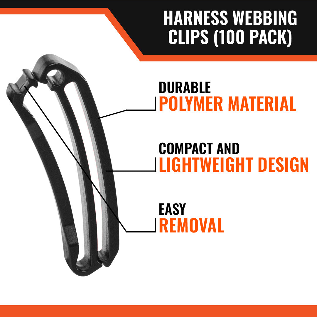 HARNESS WEBBING CLIPS (100 PACK)