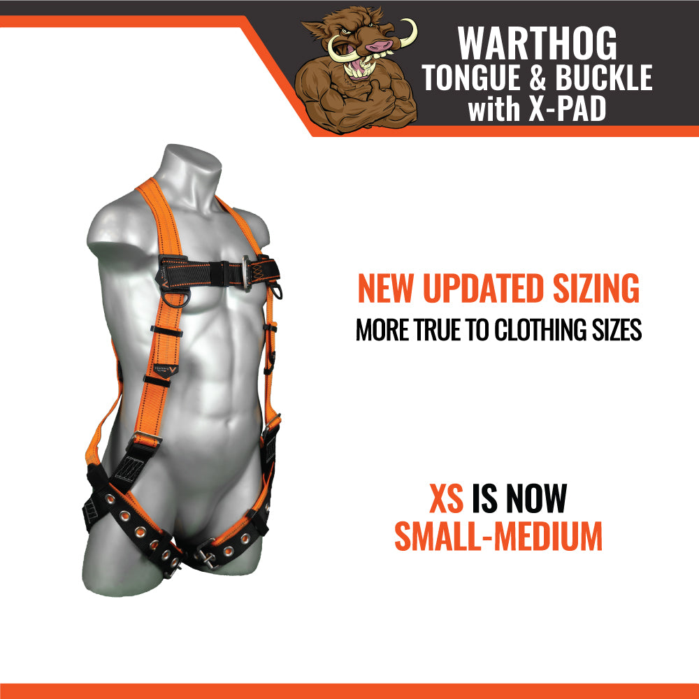 WARTHOG® TONGUE AND BUCKLE FULL-BODY HARNESS (WITH X-PAD)