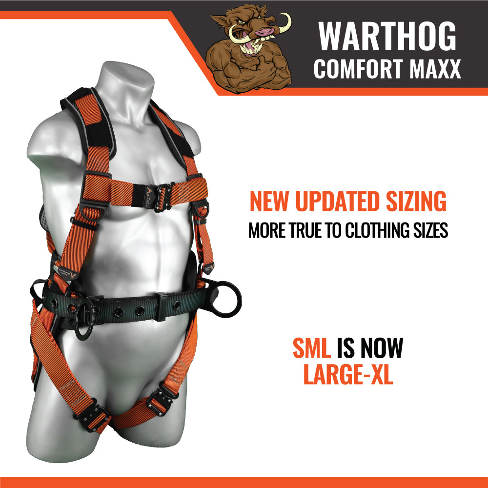 WARTHOG® COMFORT MAXX BELTED SIDE D-RING HARNESS (4 Pack)