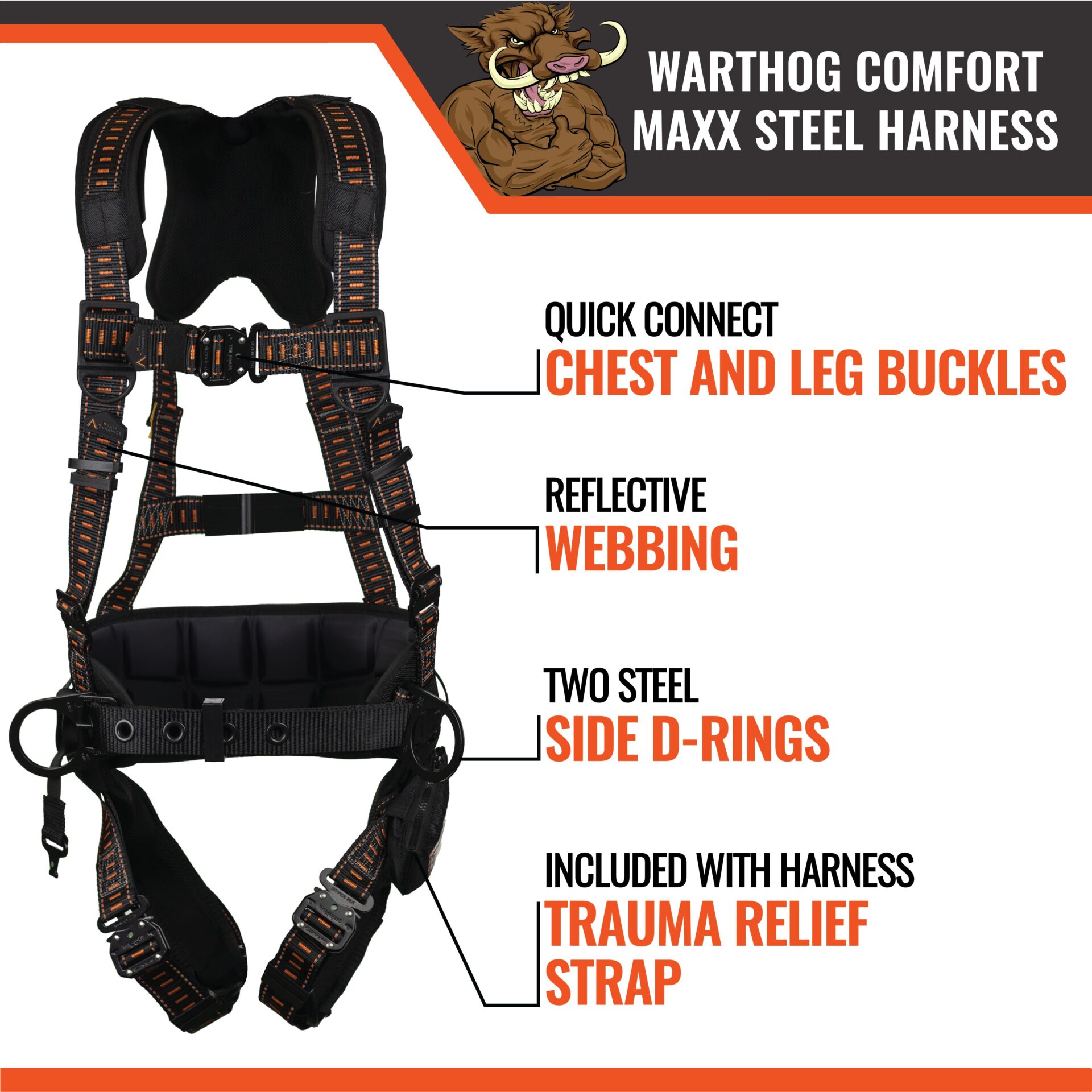 WARTHOG® COMFORT MAXX STEEL HARNESS