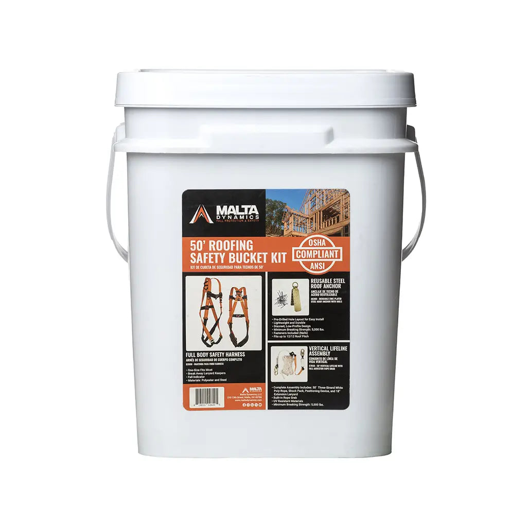 50' Roofer's Safety Bucket Kit