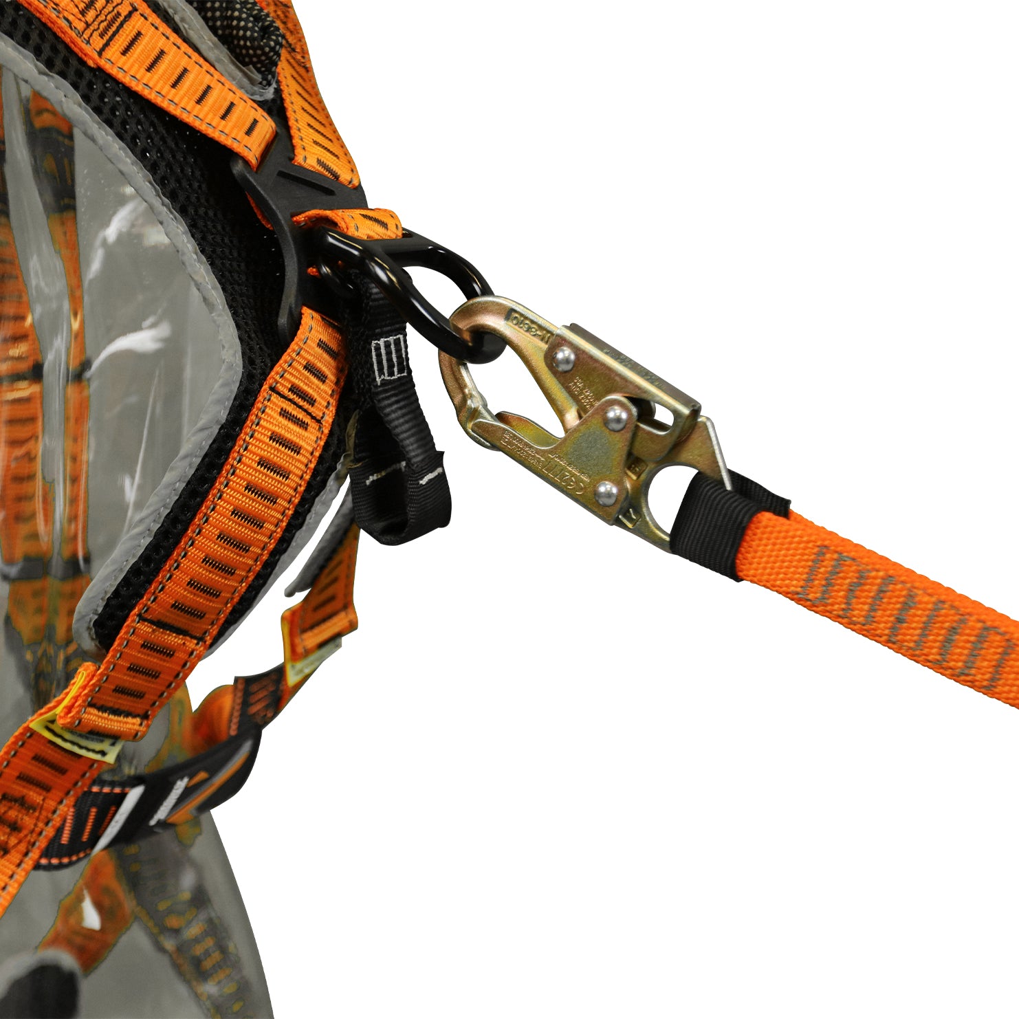 4' - 6' ADJUSTABLE RESTRAINT LANYARD WITH 2 STEEL SNAP HOOKS