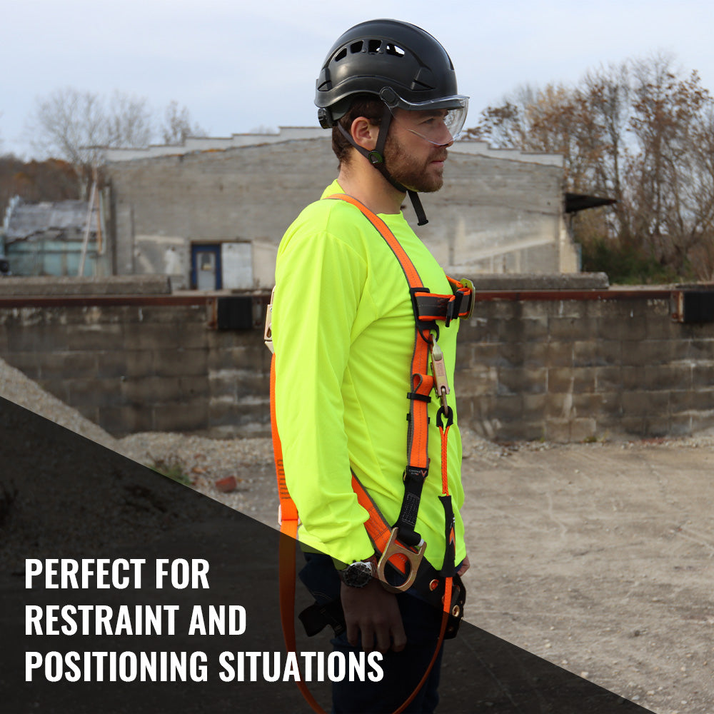 4' - 6' ADJUSTABLE RESTRAINT LANYARD WITH 2 STEEL SNAP HOOKS