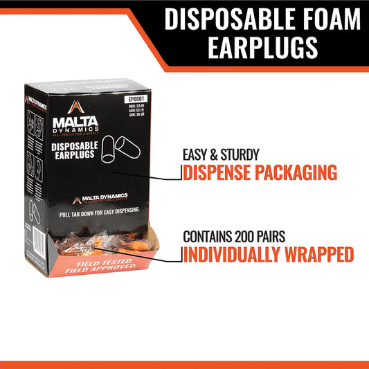 Disposable Earplugs (200 PACK)