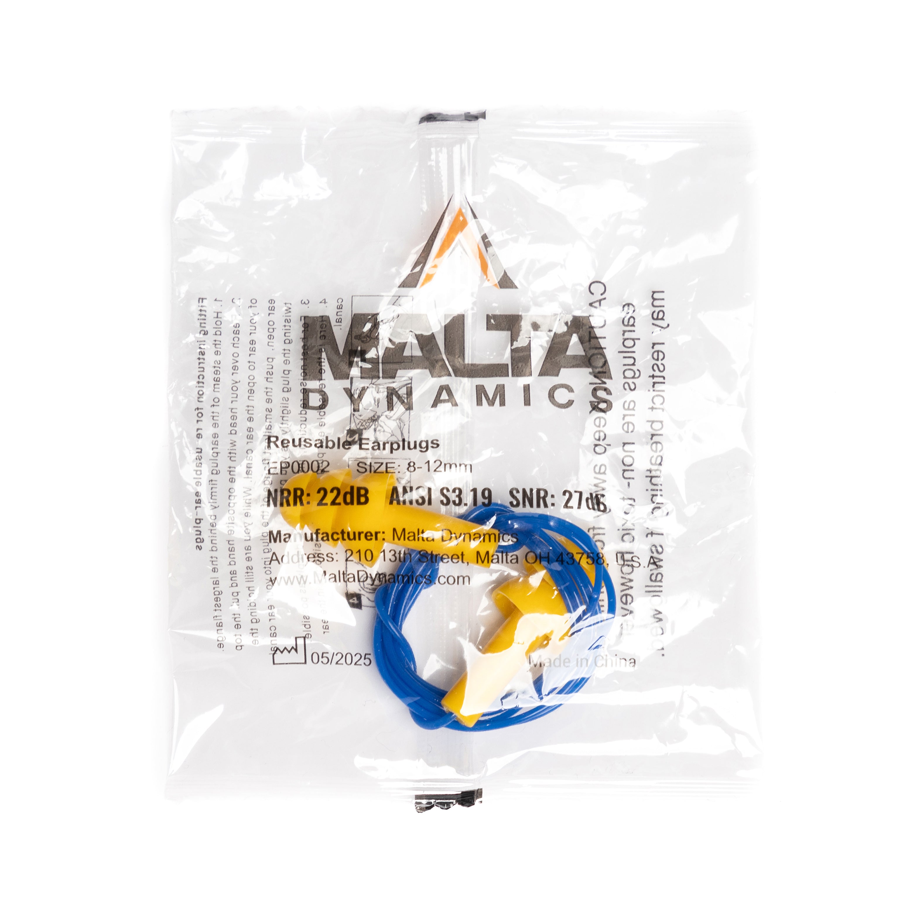 Reusable Corded Earplugs