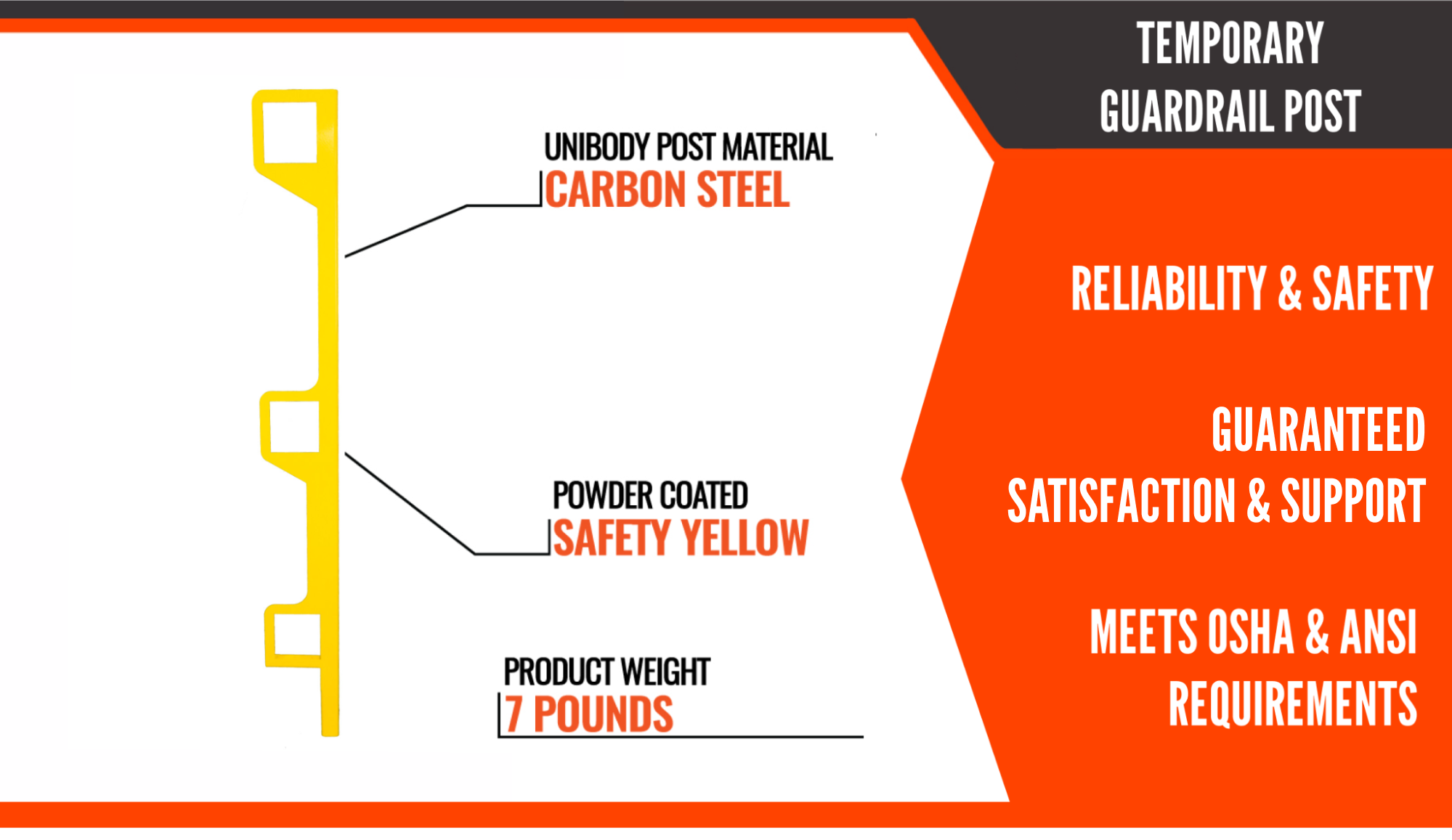 Temporary Guardrail Post