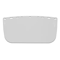 VISOR, ECONOMY POLYESTER, CLEAR, FLAT, 8