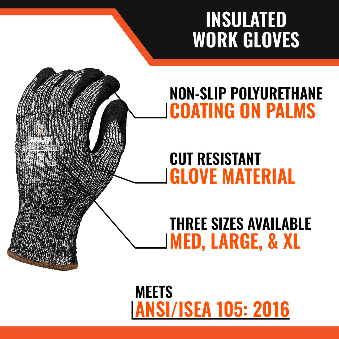 INSULATED CUT LEVEL A4 WORK GLOVES
