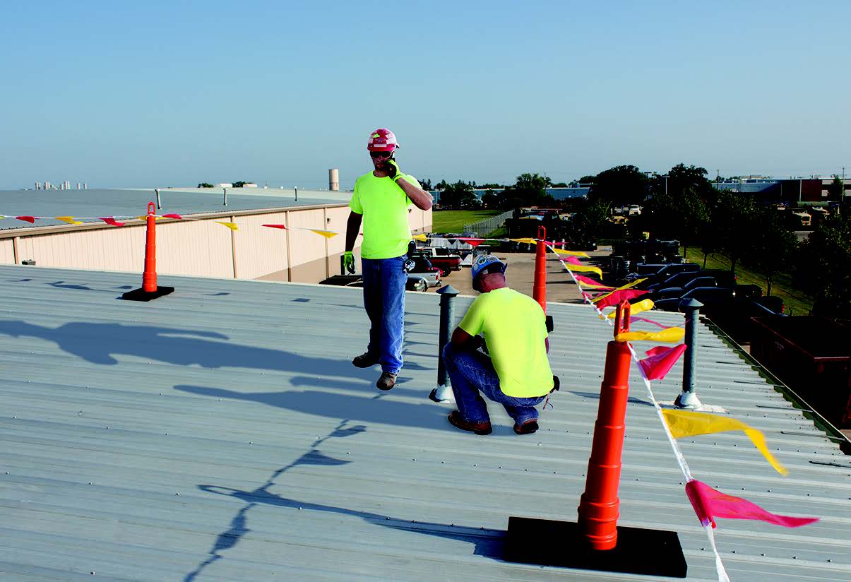 105' Perimeter Warning Flags, OSHA Compliant