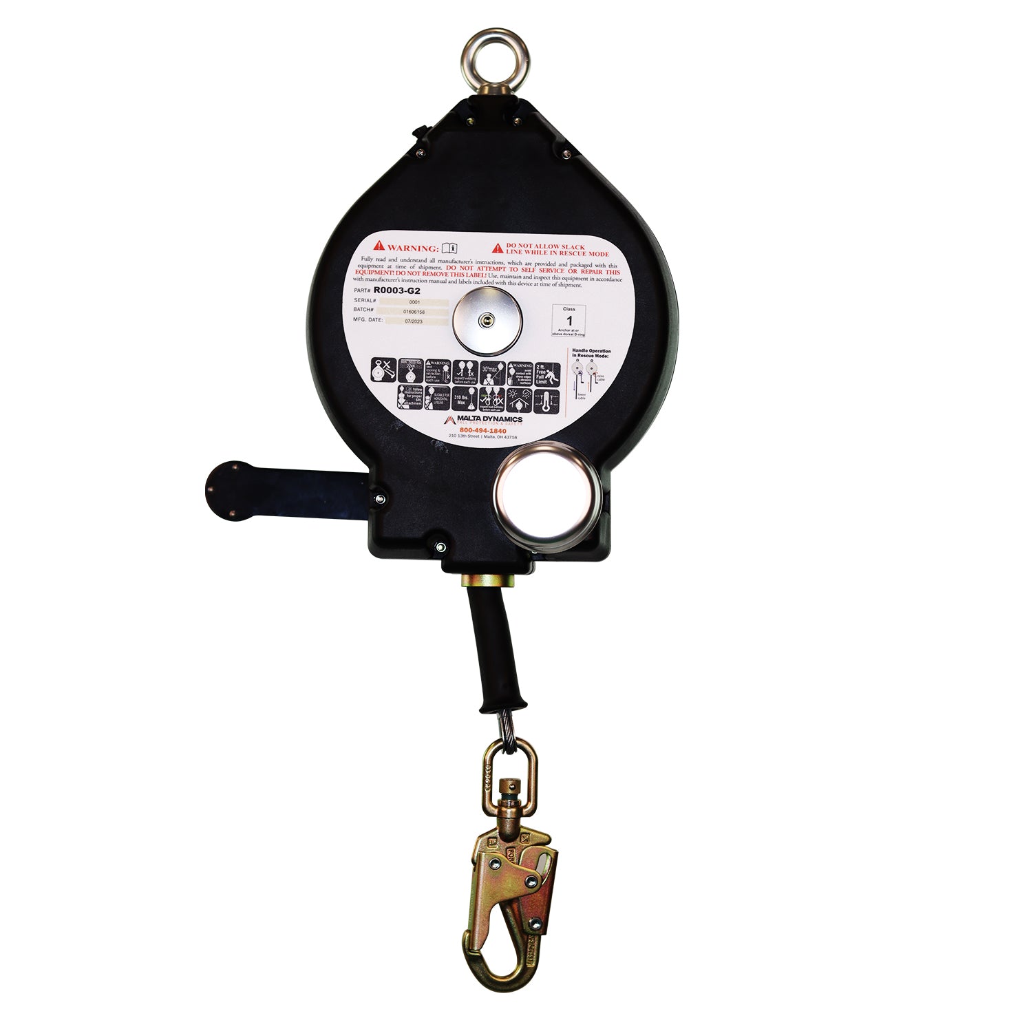 90’ Razorback 3-Way Recovery SRL With Snap Hook, Class SRL-R