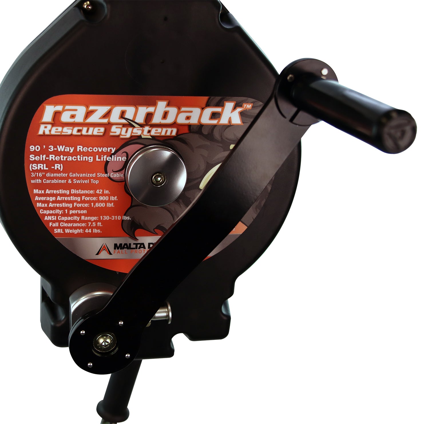 90’ Razorback 3-Way Recovery SRL With Snap Hook, Class SRL-R