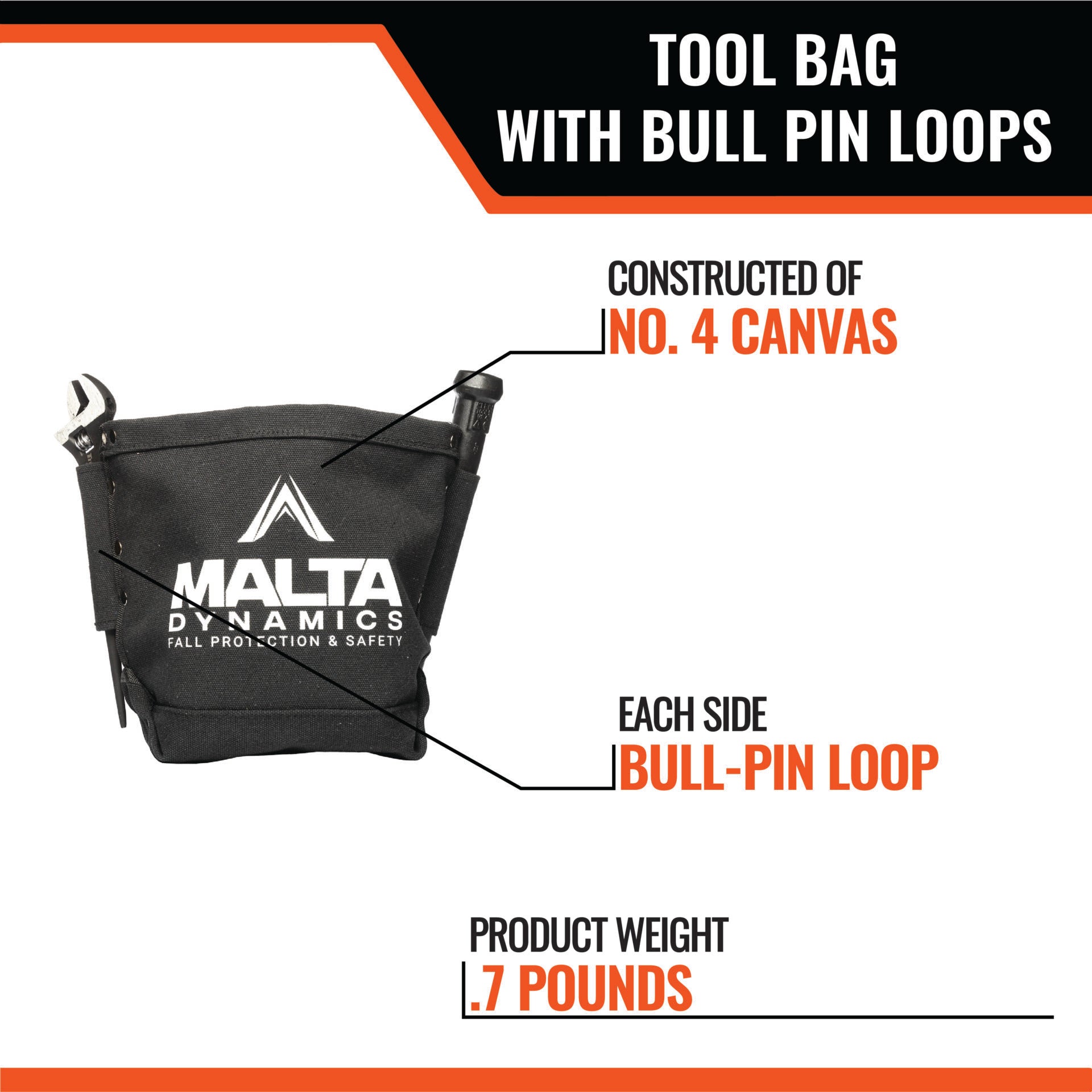 TOOL BAG WITH BULL-PIN LOOPS
