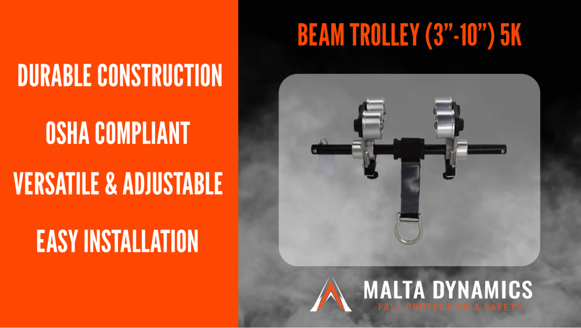 Beam Trolley 3" - 10" 5k