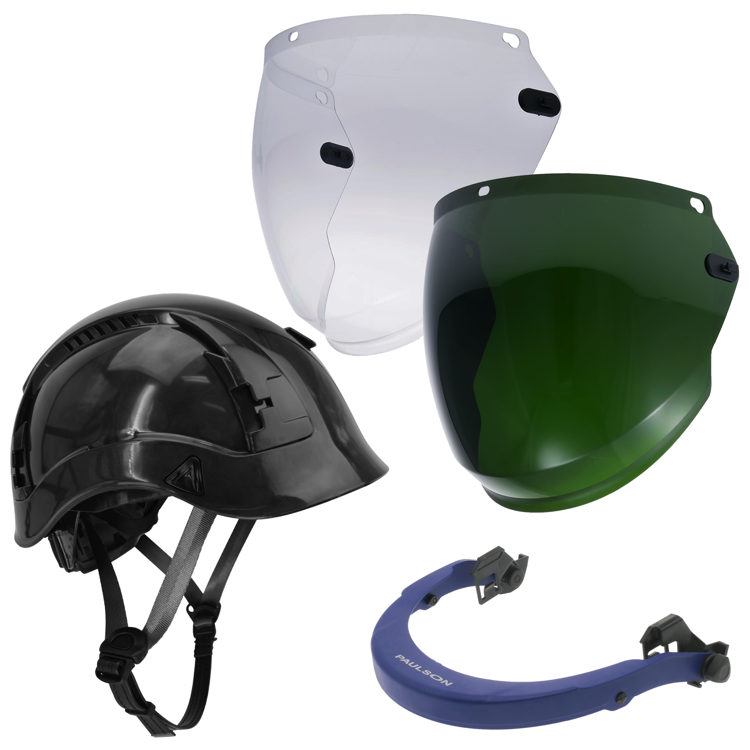 Black Helmet:Face Shield Kit