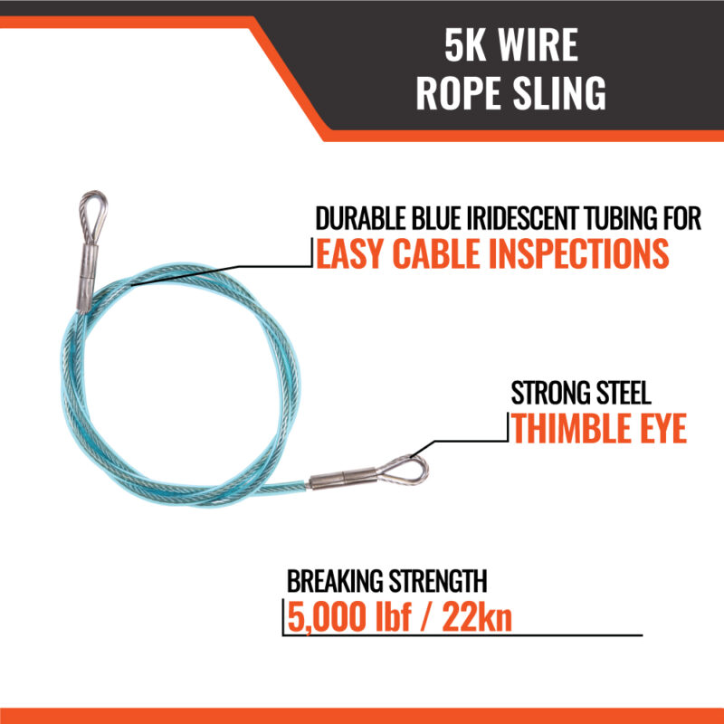 5K WIRE ROPE SLING - 6FT - Image 8