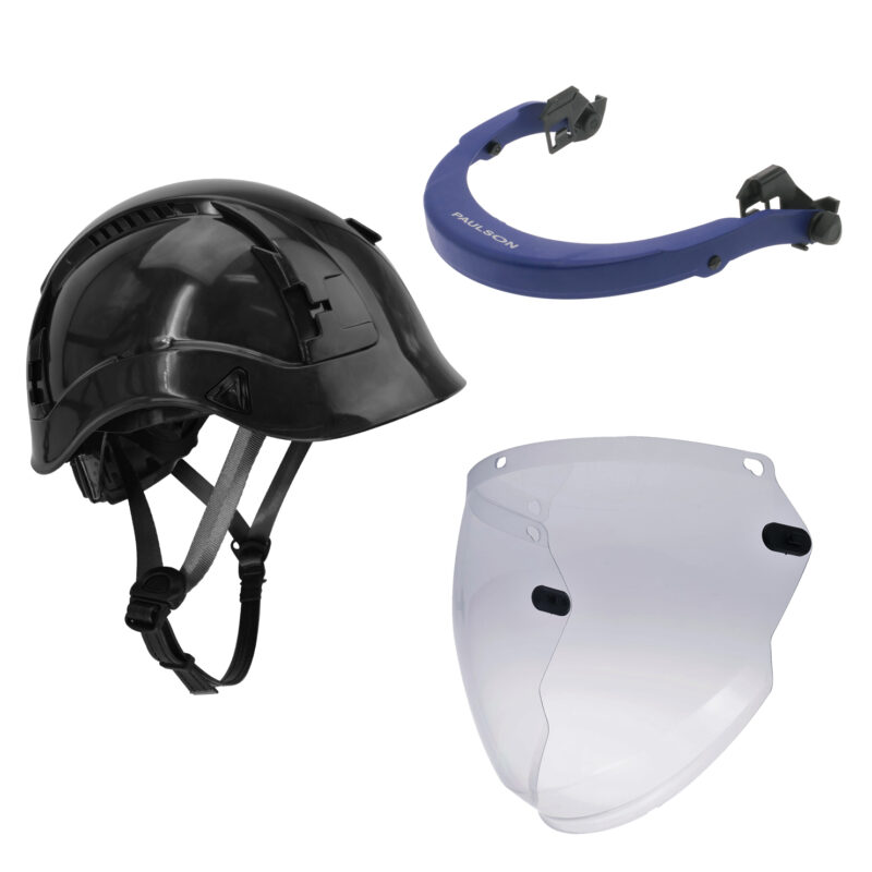 Black APEX Type 2 Safety Helmet with Face Shield - Image 8