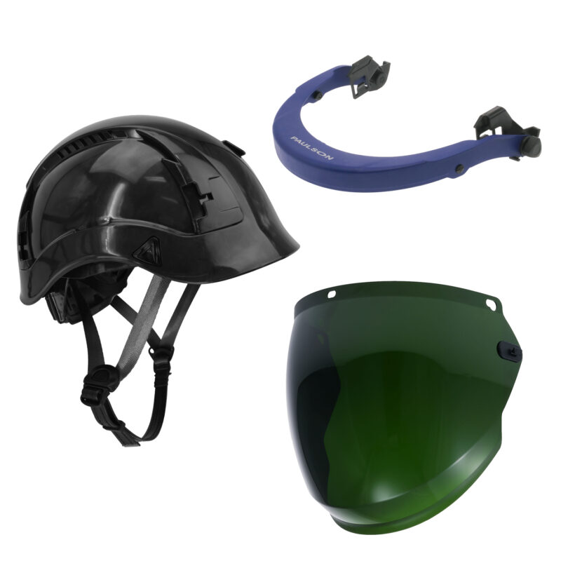 Black APEX Type 2 Safety Helmet with Face Shield - Image 7