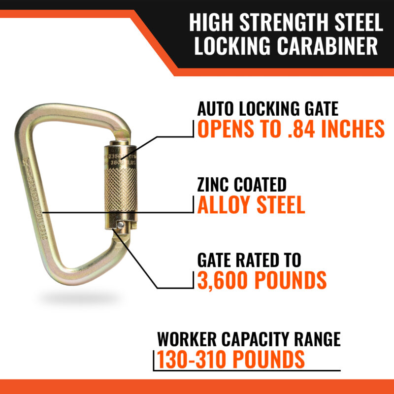 HIGH STRENGTH STEEL LOCKING CARABINER - Image 3