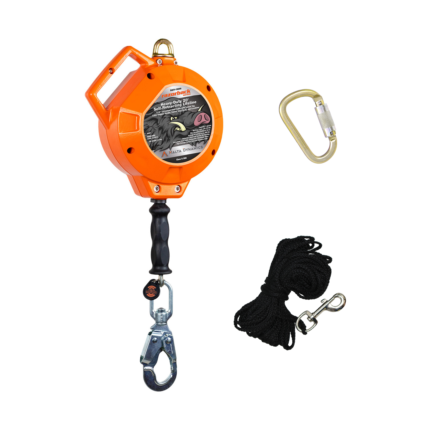 RAZORBACK HEAVY-DUTY 20' SELF-RETRACTING LIFELINE - Image 2