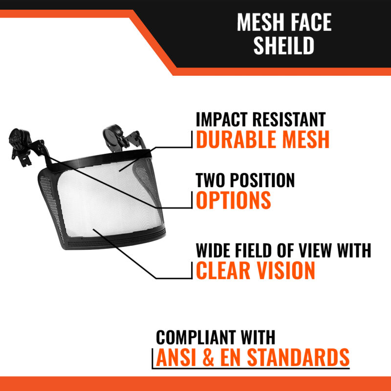 Mesh Face Shield With Mounting Clips - Image 2