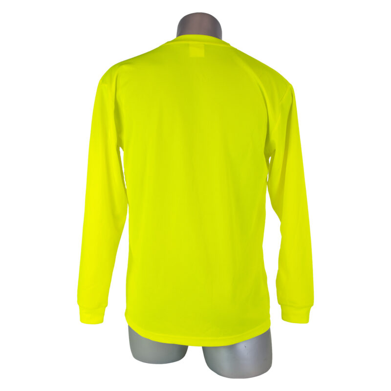 HIGH VISIBILITY YELLOW SAFETY LONG SLEEVE SHIRT - Image 2
