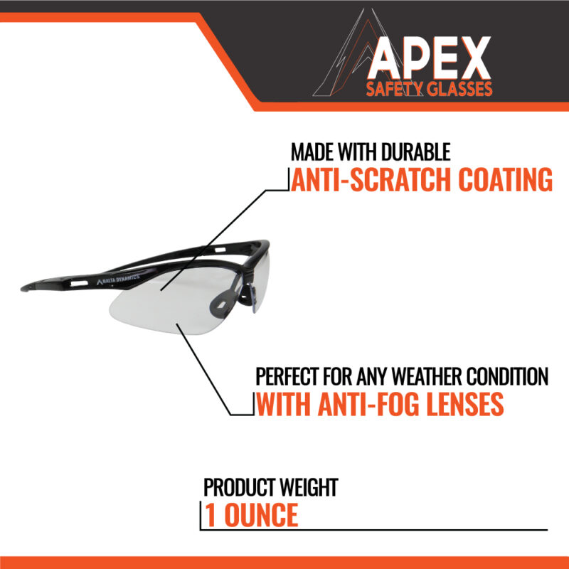 APEX Clear Safety Glasses - Image 3
