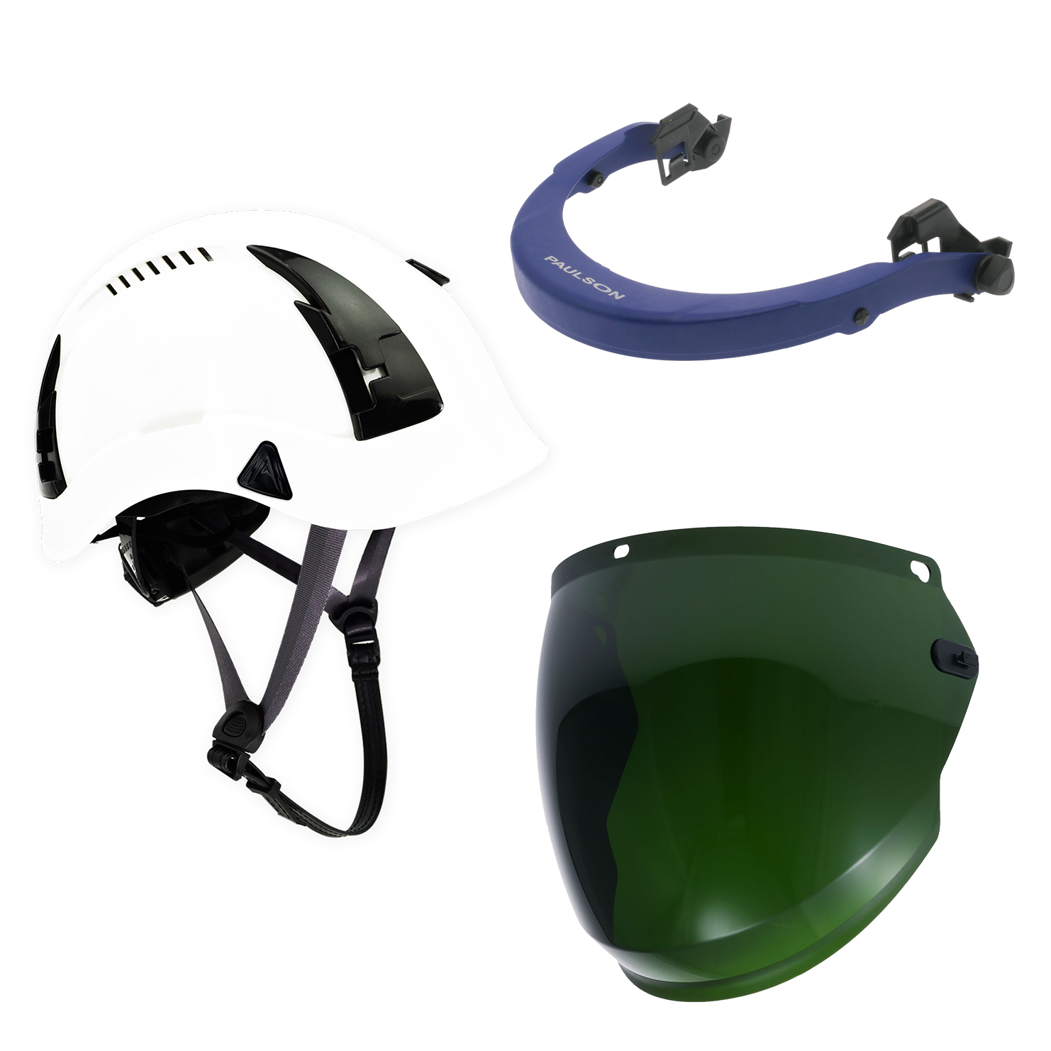 White APEX Type 2 Safety Helmet with Face Shield - Image 11