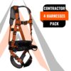WARTHOG® COMFORT MAXX BELTED SIDE D-RING HARNESS (4 Pack)