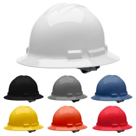 PRE-ASSEMBLED HARD HAT - 4 PT. RATCHET FULL BRIM STYLE