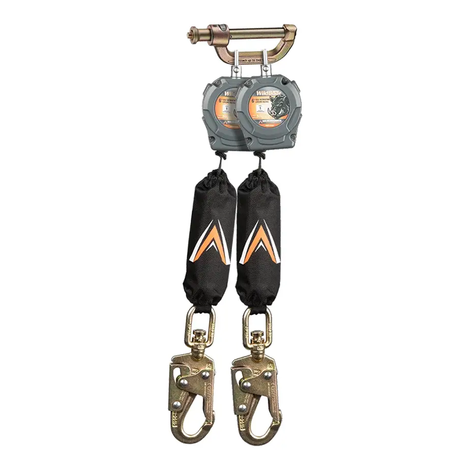 6 ft Wild Boar Personal Self-Retracting Lifeline – Single or Dual SRL with Rebar or Snap Hook - Image 8