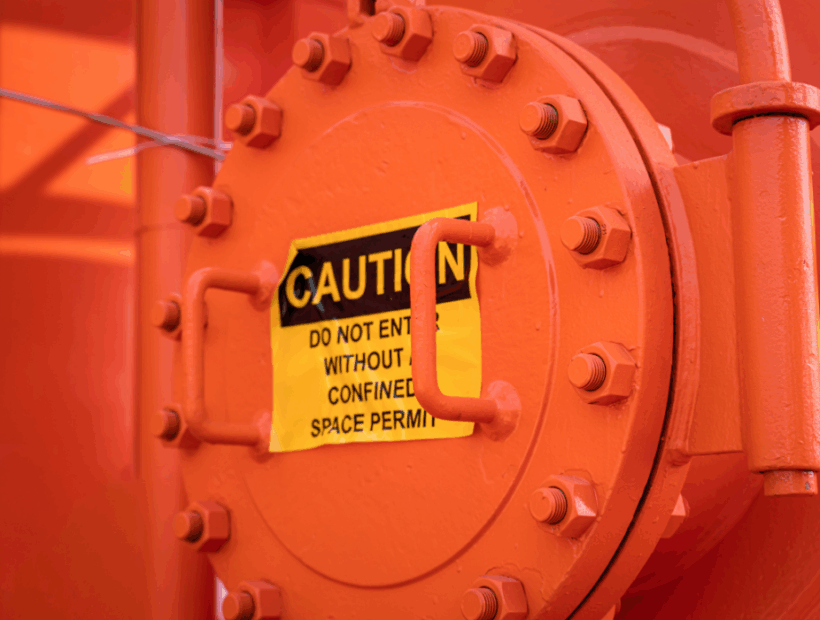 Confined Space Warning Sign