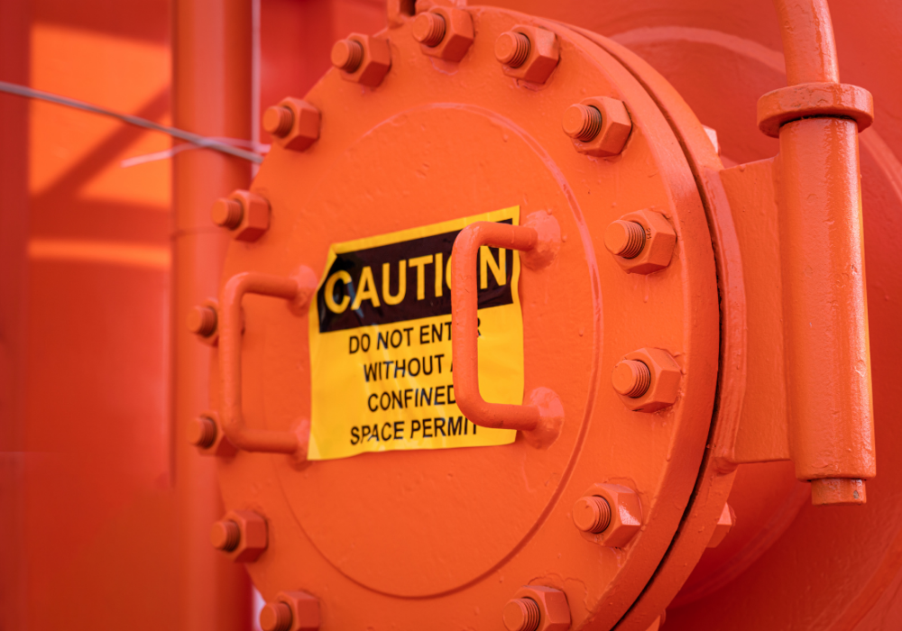 Confined Space Warning Sign